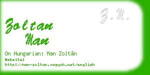 zoltan man business card